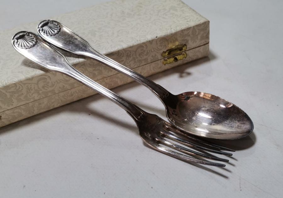 ORİJİNAL KUTUSUNDA ANTİKA CRISTOFLE ÇATAL KAŞIK