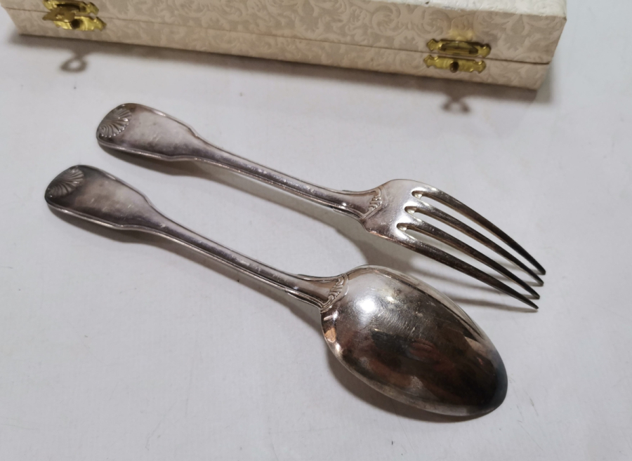 ORİJİNAL KUTUSUNDA ANTİKA CRISTOFLE ÇATAL KAŞIK