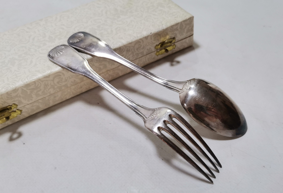 ORİJİNAL KUTUSUNDA ANTİKA CRISTOFLE ÇATAL KAŞIK