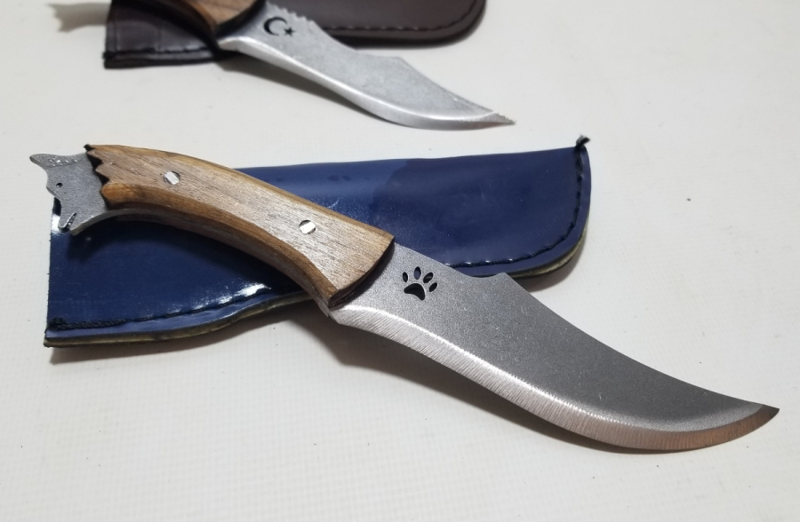 ÖZEL YAPIM KURT BAŞLI KAMPÇI BIÇAKLARI LOTU