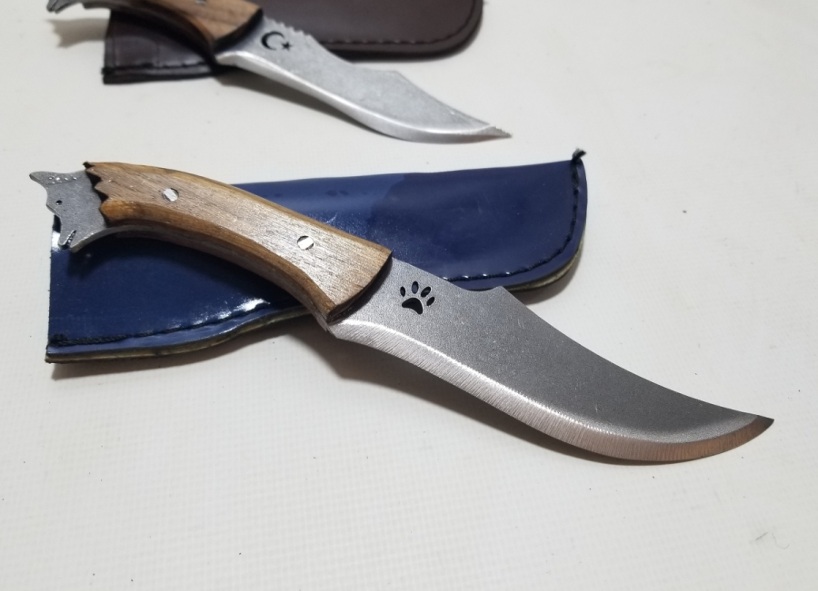 ÖZEL YAPIM KURT BAŞLI KAMPÇI BIÇAKLARI LOTU