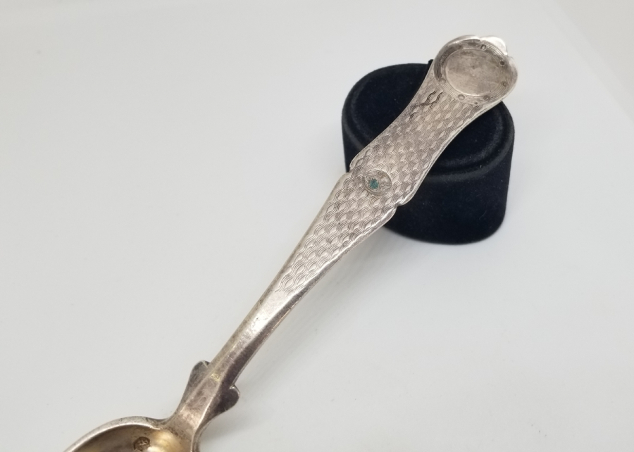 AZNAVUR İŞÇİLİKLİ OSMANLI DÖNEMİ TUĞRALI GÜMÜŞ KAŞIK