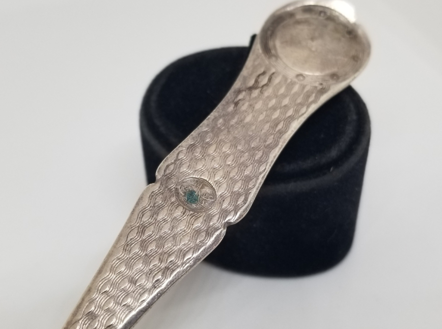 AZNAVUR İŞÇİLİKLİ OSMANLI DÖNEMİ TUĞRALI GÜMÜŞ KAŞIK