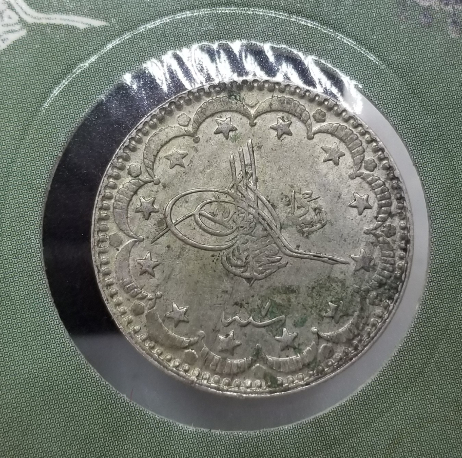 SULTAN MEHMET REŞAT HAN DÖNEMİ GÜMÜŞ 5 KURUŞ MECİDİYE