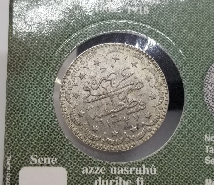 SULTAN MEHMET REŞAT HAN DÖNEMİ GÜMÜŞ 5 KURUŞ MECİDİYE