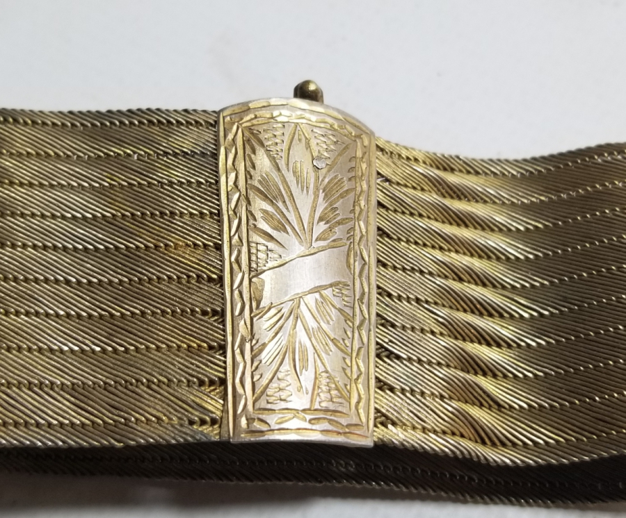 ÜZERİ KALEM İŞÇİLİKLİ OSMANLI DÖNEMİ TRABZON İŞİ HASIR ÖRME GELİN BİLEZİĞİ