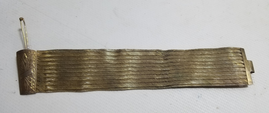 ÜZERİ KALEM İŞÇİLİKLİ OSMANLI DÖNEMİ TRABZON İŞİ HASIR ÖRME GELİN BİLEZİĞİ