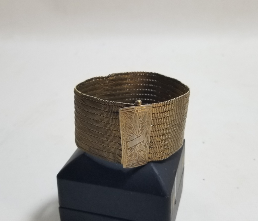 ÜZERİ KALEM İŞÇİLİKLİ OSMANLI DÖNEMİ TRABZON İŞİ HASIR ÖRME GELİN BİLEZİĞİ