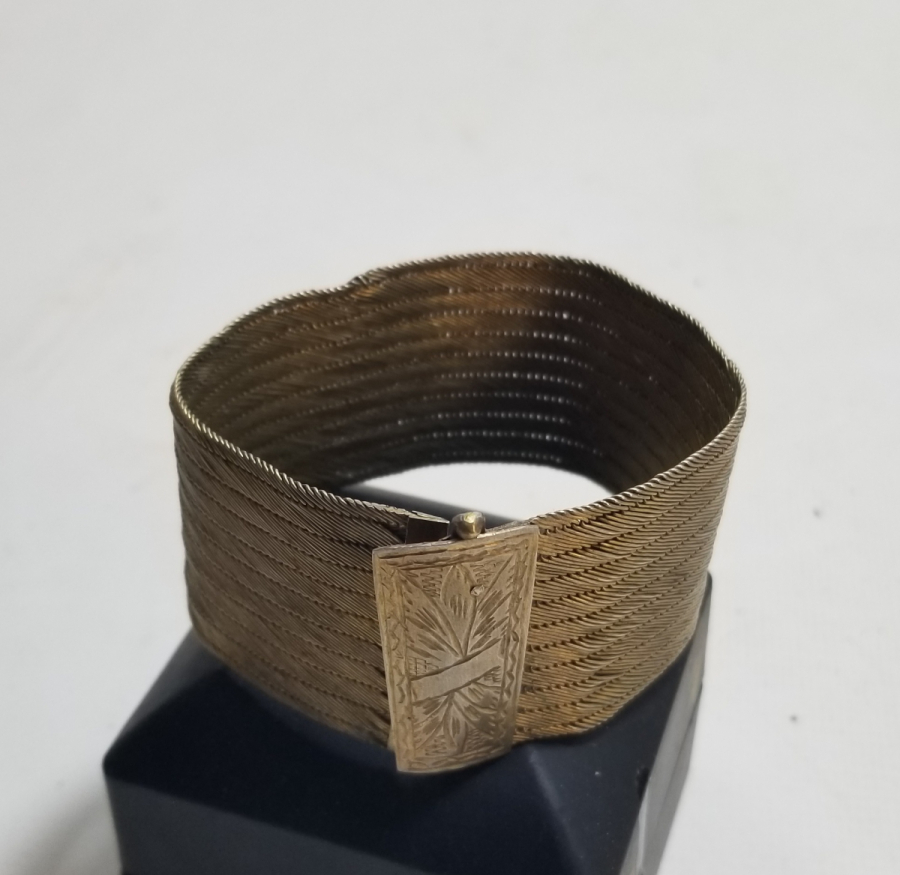 ÜZERİ KALEM İŞÇİLİKLİ OSMANLI DÖNEMİ TRABZON İŞİ HASIR ÖRME GELİN BİLEZİĞİ