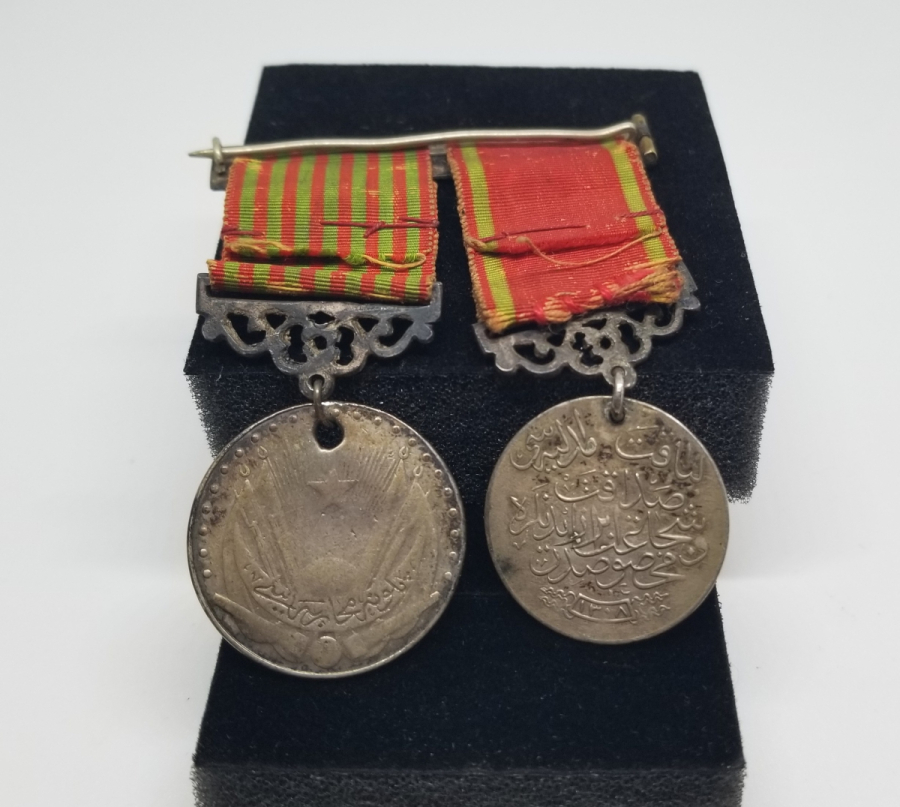 ORİJİNAL BARIYLA GÜMÜŞ PLEVNE VE LİYAKAT MADALYASI SETİ