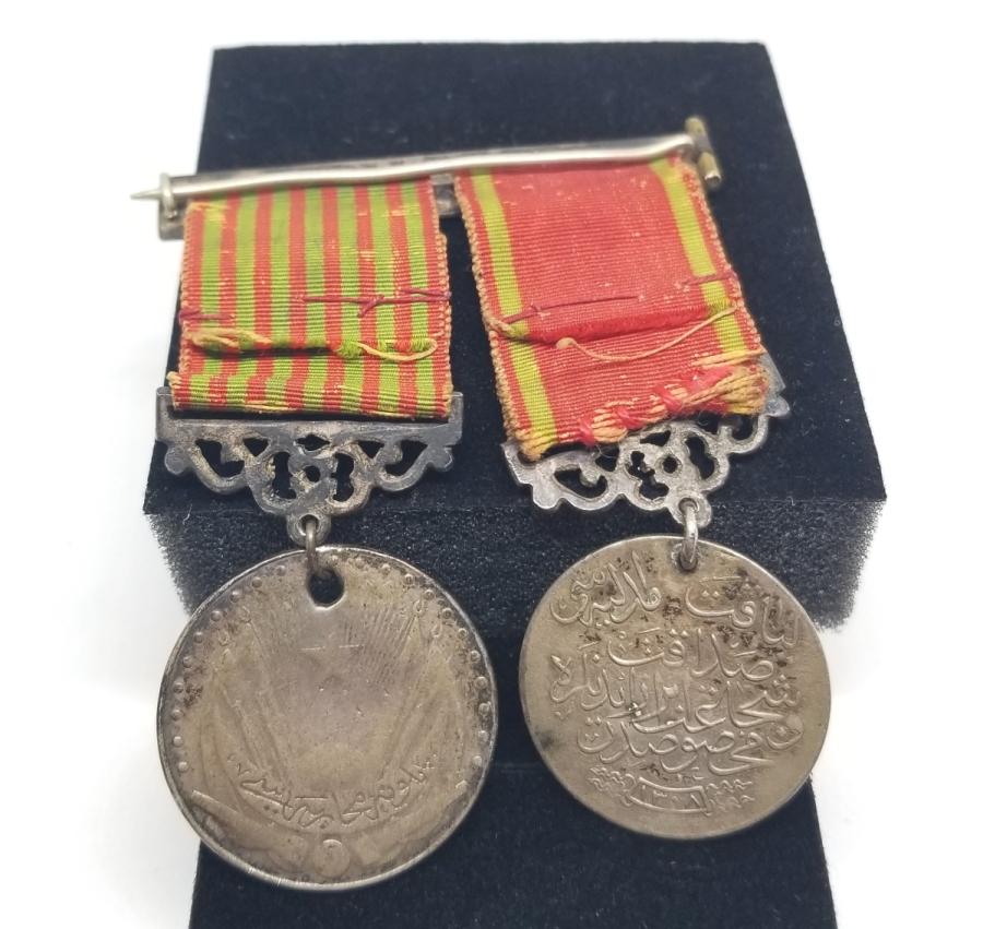 ORİJİNAL BARIYLA GÜMÜŞ PLEVNE VE LİYAKAT MADALYASI SETİ