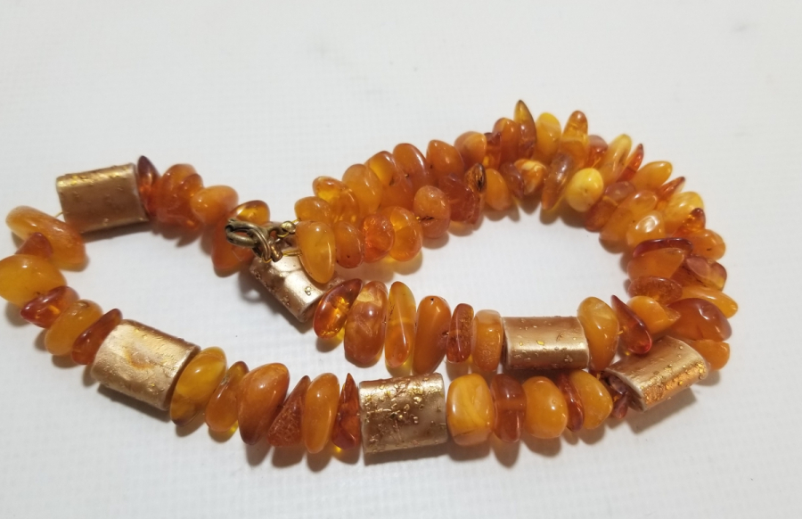 ÖZEL YAPIM DAMLA KEHRİBAR GERDANLIK