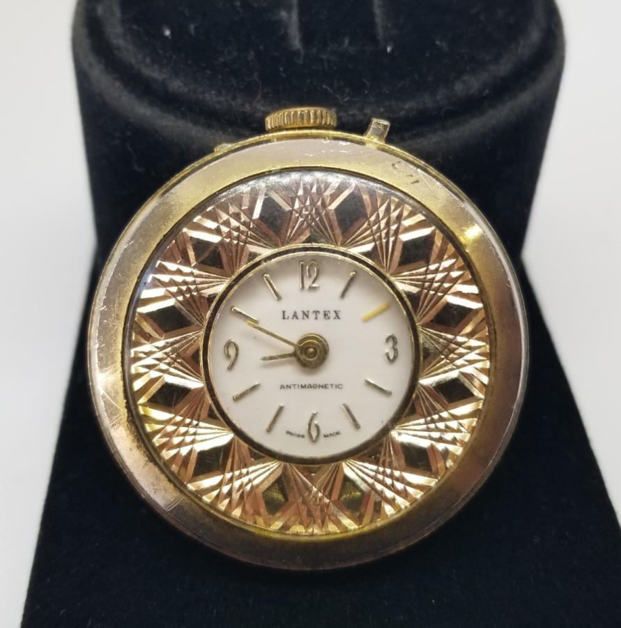 ALTIN KAPLAMA ANTİKA KURMALI ZENNE CEP SAATİ