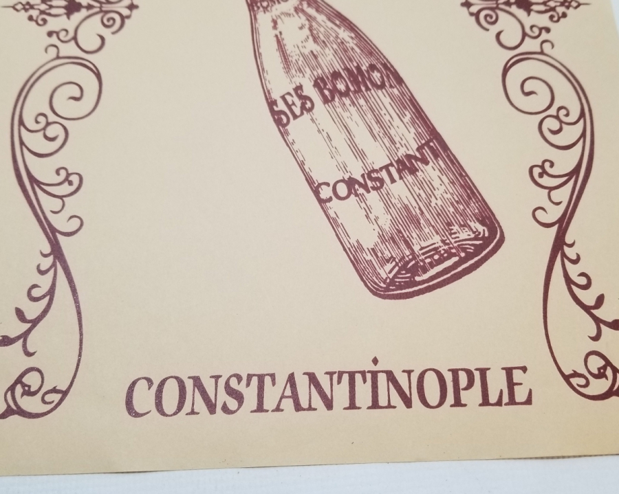 OSMANLI DÖNEMİ ÇOK NADİR BOMONTİ GAZOZ REKLAMI AFİŞİ