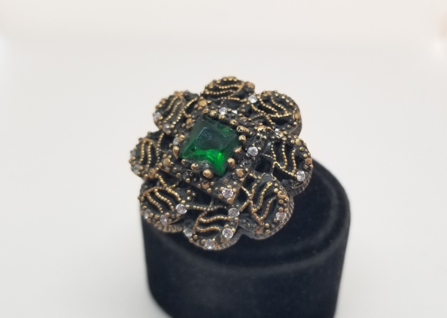 BRONZ VE GÜMÜŞTEN MAMUL ÖZEL YAPIM HÜRREM YÜZÜK