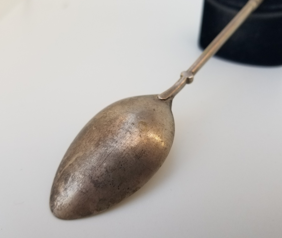 OSMANLI DÖNEMİ KABARTMA İŞÇİLİKLİ GÜMÜŞ KAŞIK