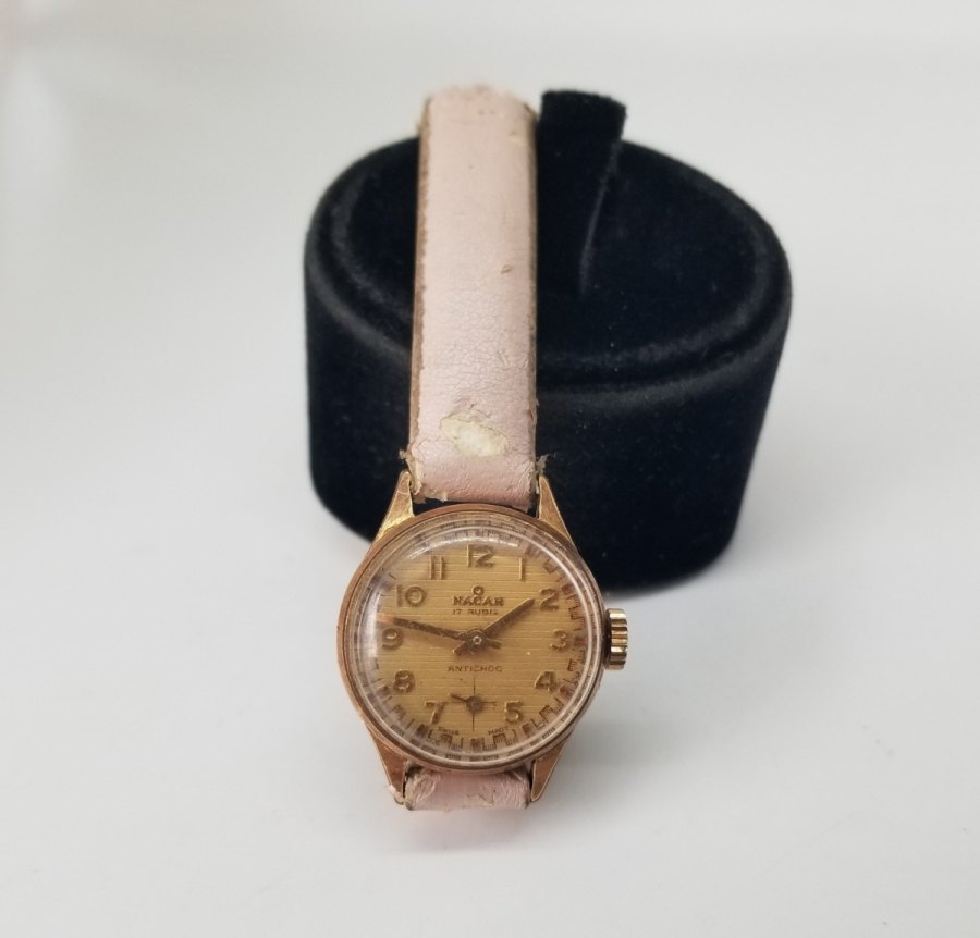 ALTIN KAPLAMA ANTİKA NACAR KOL SAATİ