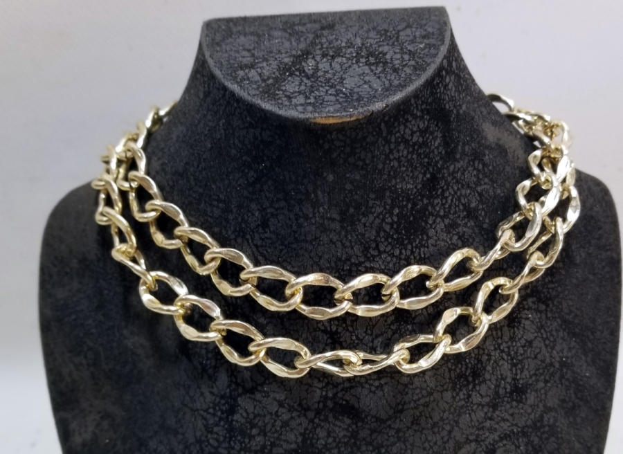 ALTIN KAPLAMA BİJUTERİ KOLYE - GERDANLIK