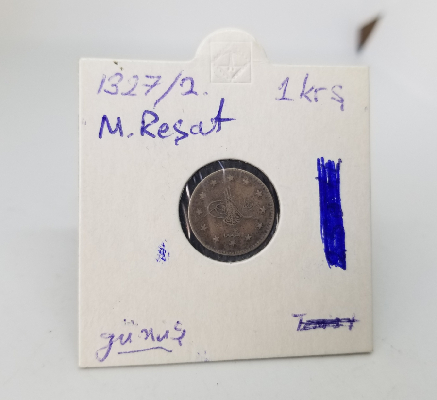 SULTAN MEHMET REŞAT HAN DÖNEMİ GÜMÜŞ 1 KURUŞ MECİDİYE