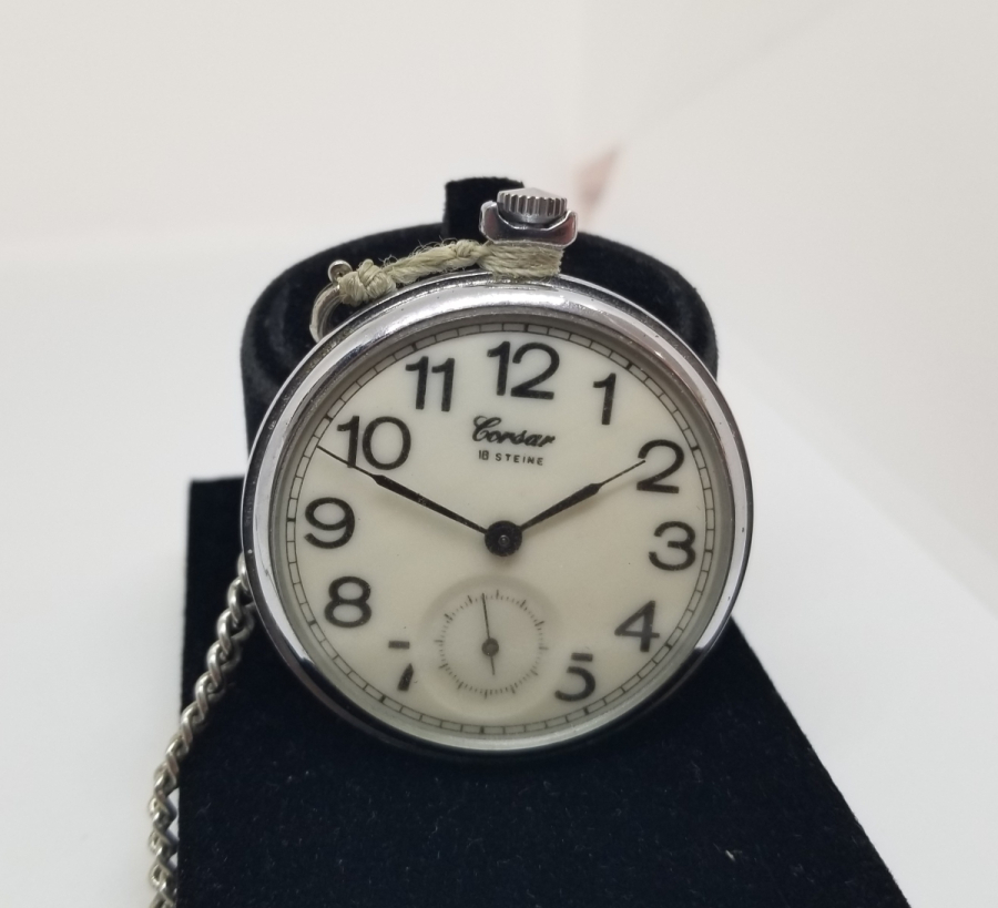 ORİJİNAL KÖSTEĞİYLE KURMALI ANTİKA CEP SAATİ