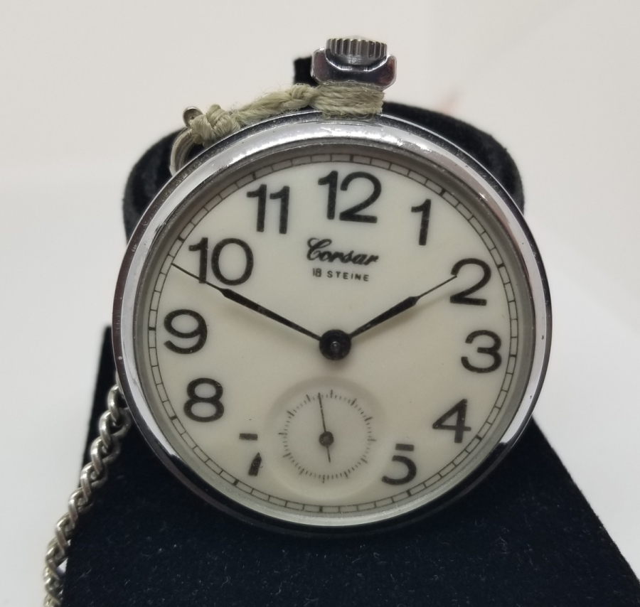 ORİJİNAL KÖSTEĞİYLE KURMALI ANTİKA CEP SAATİ