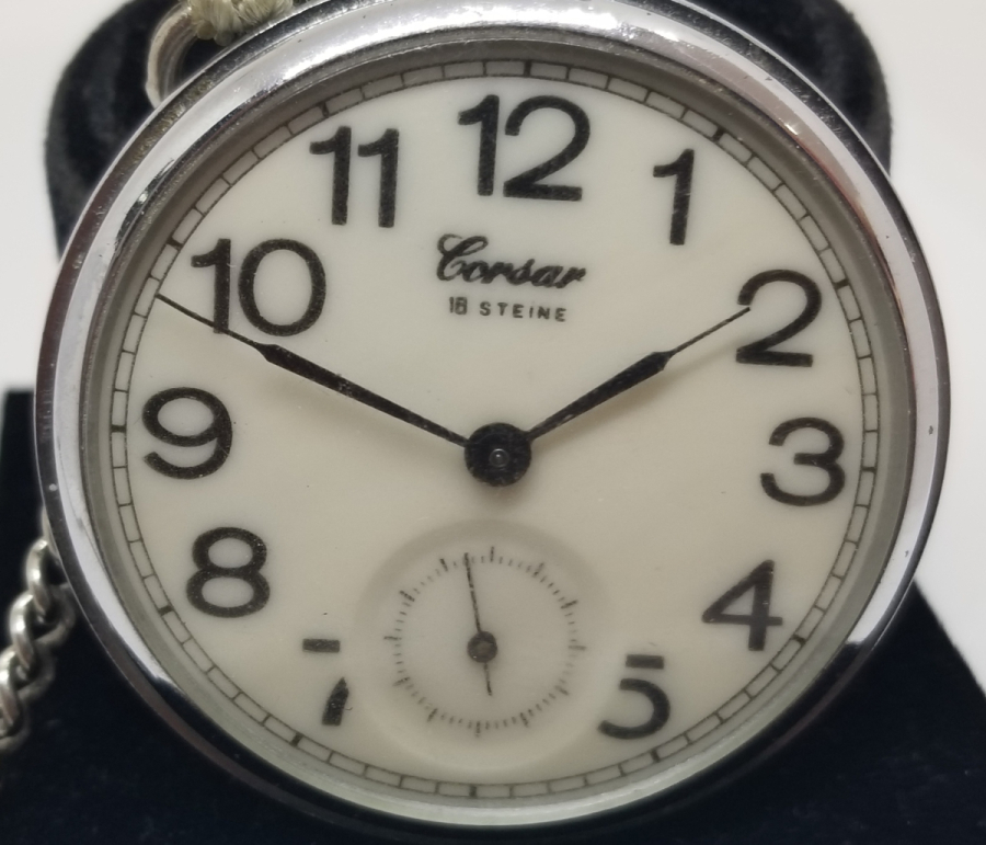 ORİJİNAL KÖSTEĞİYLE KURMALI ANTİKA CEP SAATİ