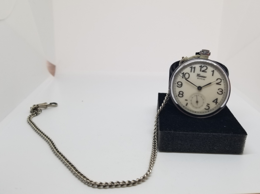 ORİJİNAL KÖSTEĞİYLE KURMALI ANTİKA CEP SAATİ