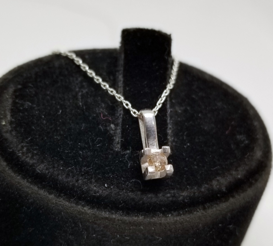 PIRLANTA TAŞLI ÖZEL YAPIM KOLYE