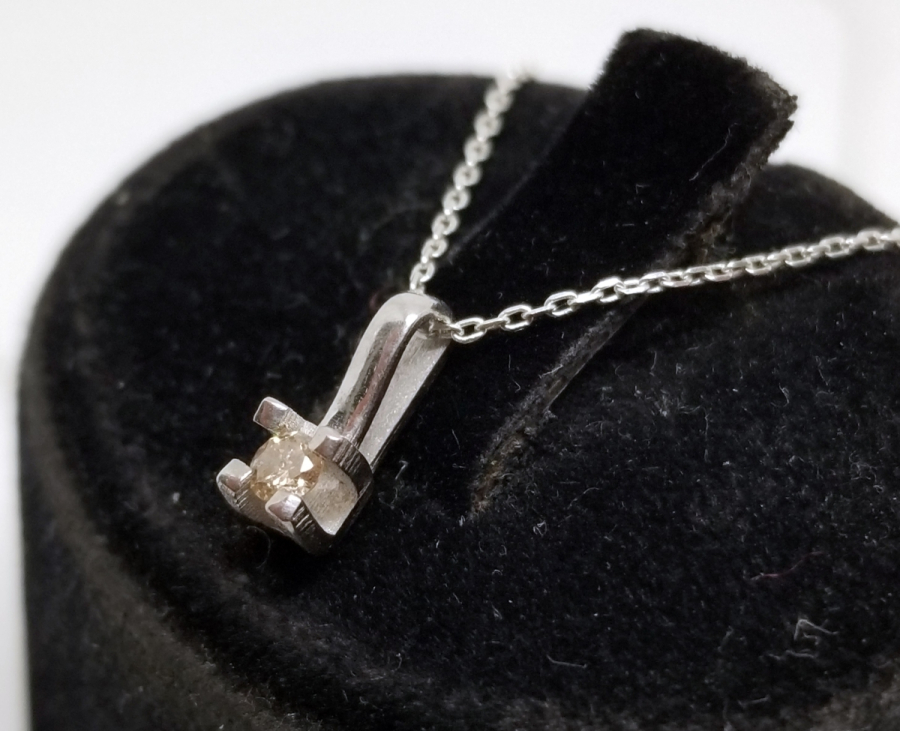 PIRLANTA TAŞLI ÖZEL YAPIM KOLYE