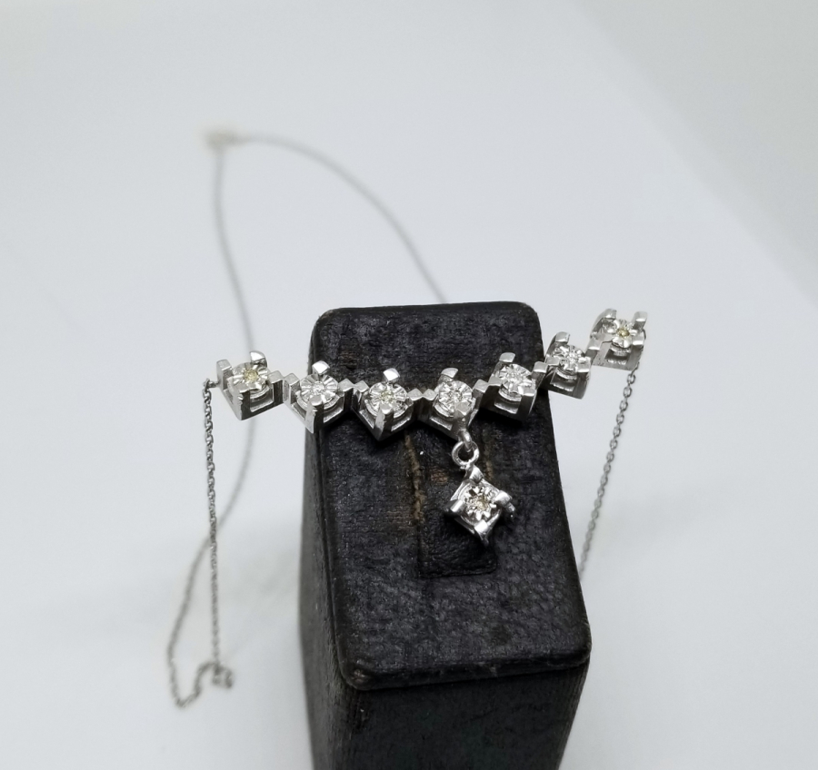 ELMAS TAŞLI ÖZEL YAPIM KOLYE- GERDANLIK