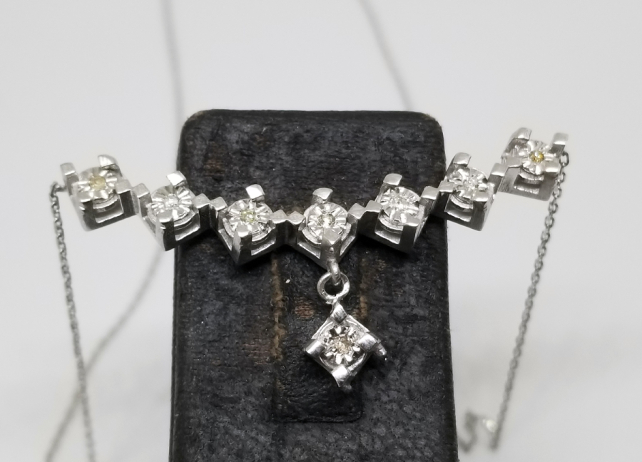 ELMAS TAŞLI ÖZEL YAPIM KOLYE- GERDANLIK