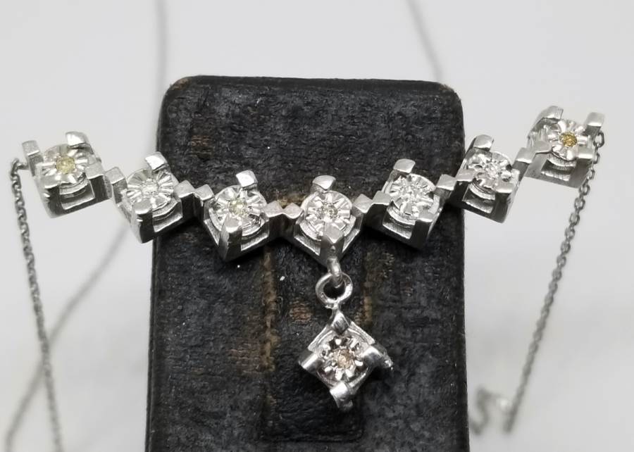 ELMAS TAŞLI ÖZEL YAPIM KOLYE- GERDANLIK