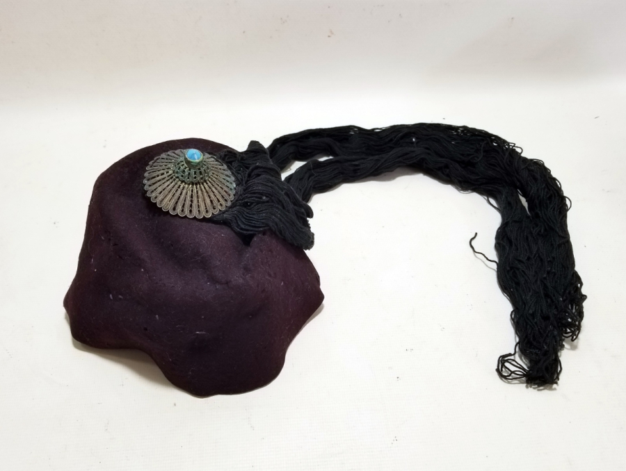 NADİR TİPTE OSMANLI DÖNEMİ RUM İŞİ GELİN FESİ