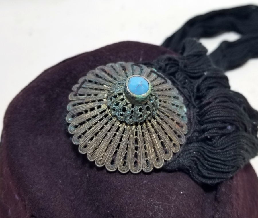 NADİR TİPTE OSMANLI DÖNEMİ RUM İŞİ GELİN FESİ