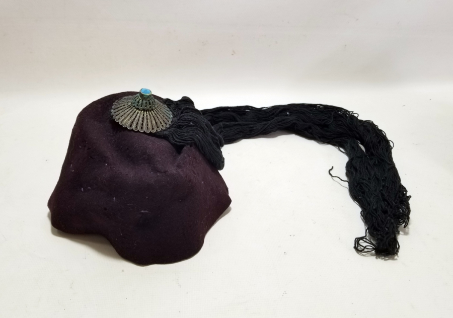 NADİR TİPTE OSMANLI DÖNEMİ RUM İŞİ GELİN FESİ