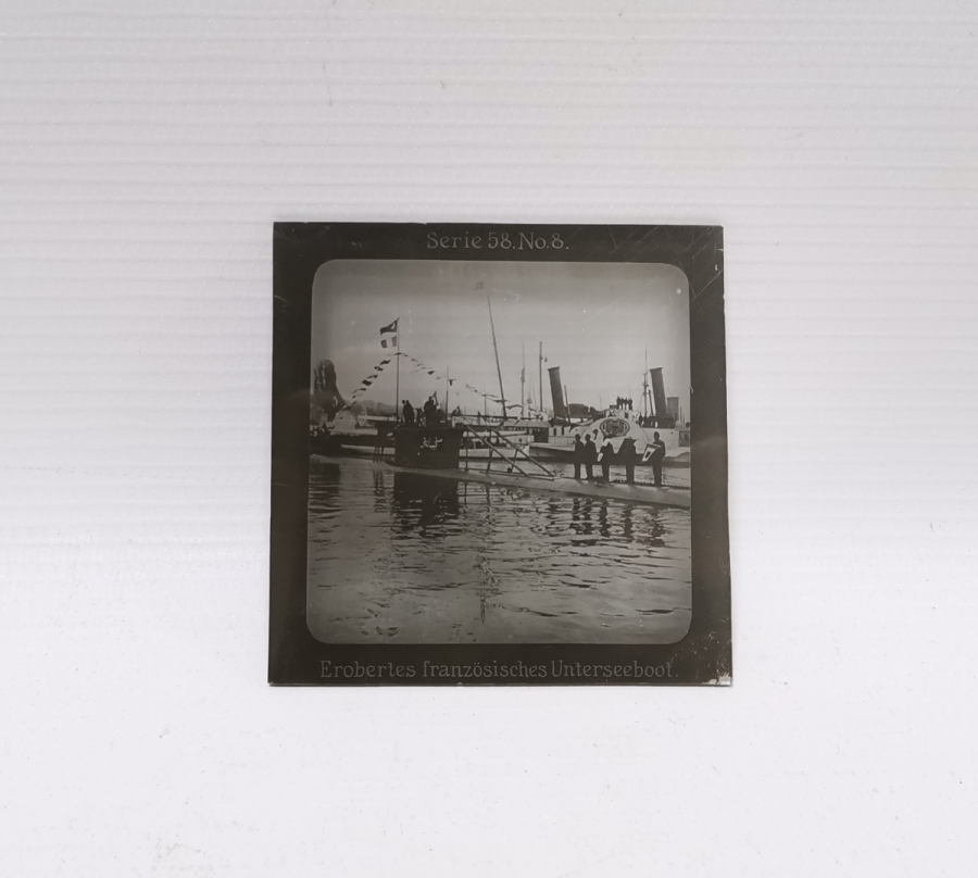 1. DÜNYA SAVAŞI DÖNEMİ ÇOK NADİR SİYAH-BEYAZ NİĞBOLU DENİZALTISI'NA AİT FOTOĞRAF NEGATİFİ