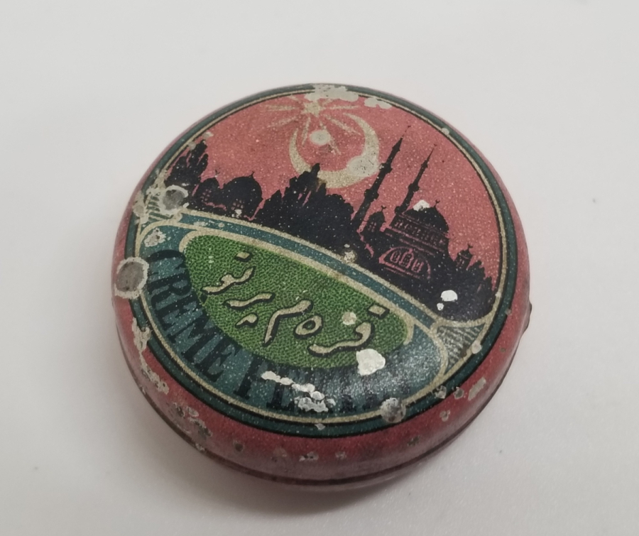 ÜZERİ OSMANLICA YAZILI NADİR PERTEV KREMİ