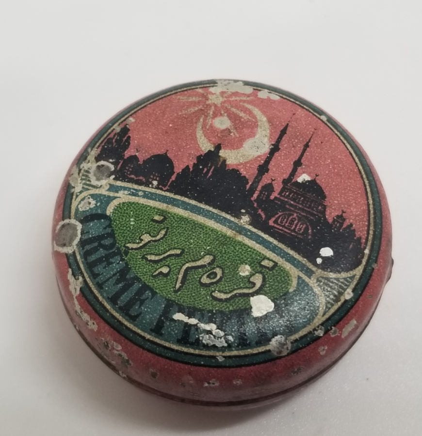 ÜZERİ OSMANLICA YAZILI NADİR PERTEV KREMİ