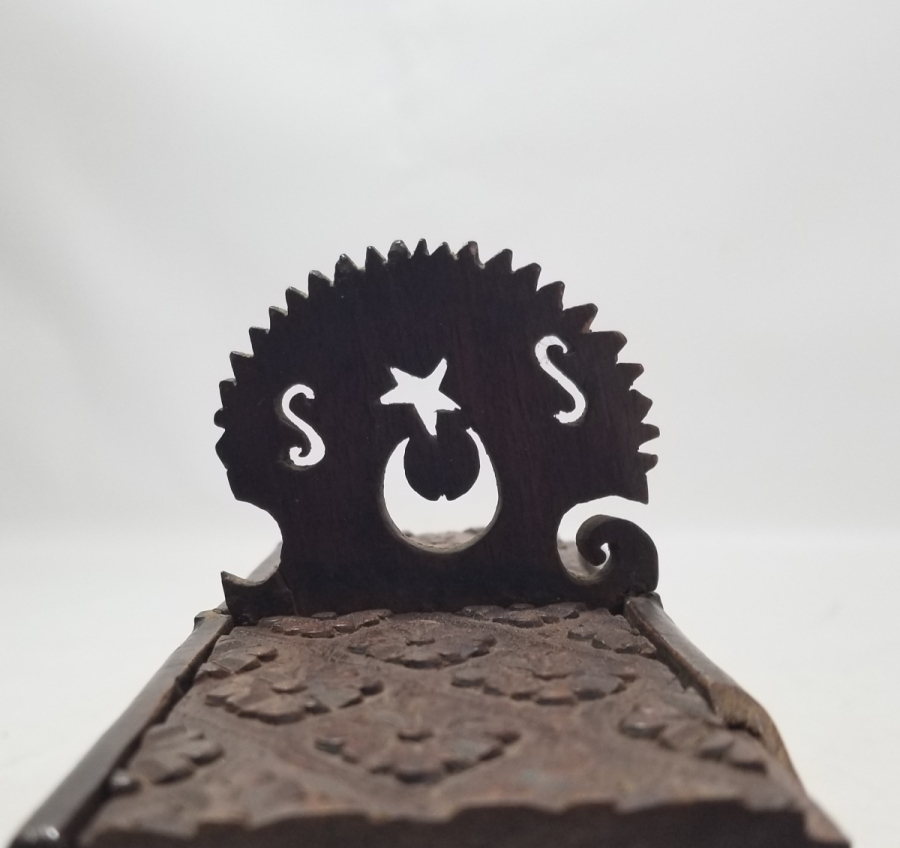 EL OYMA İŞÇİLİKLİ ANTİKA KAHVE KUTUSU