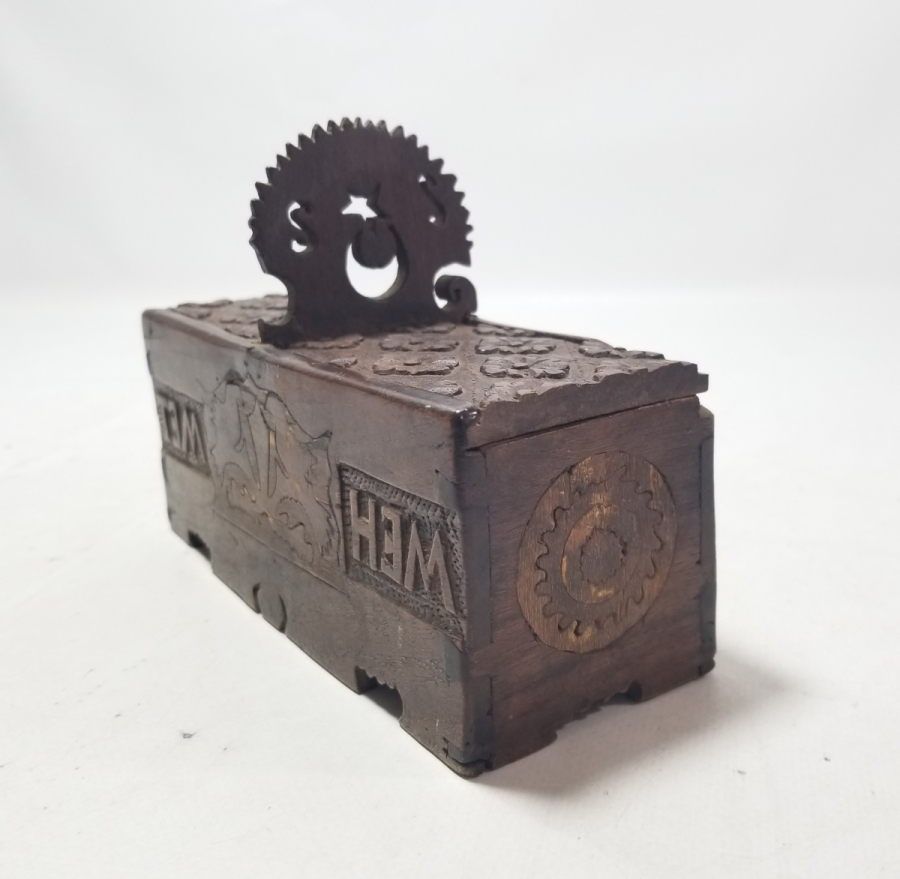 EL OYMA İŞÇİLİKLİ ANTİKA KAHVE KUTUSU