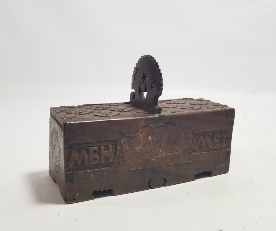 EL OYMA İŞÇİLİKLİ ANTİKA KAHVE KUTUSU