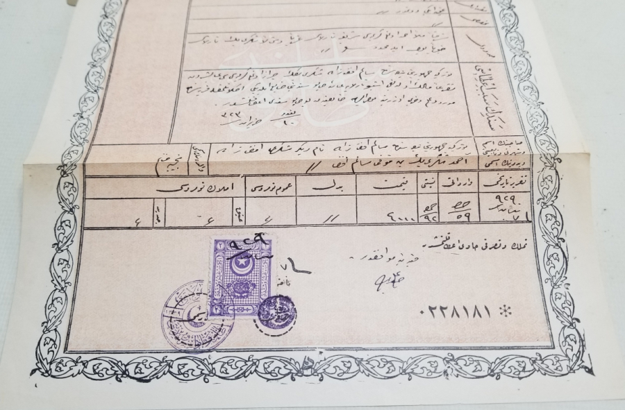 ORİJİNAL KABINDA OSMANLICA YAZILI CUMHURİYET BAŞLARI NADİR TAPU