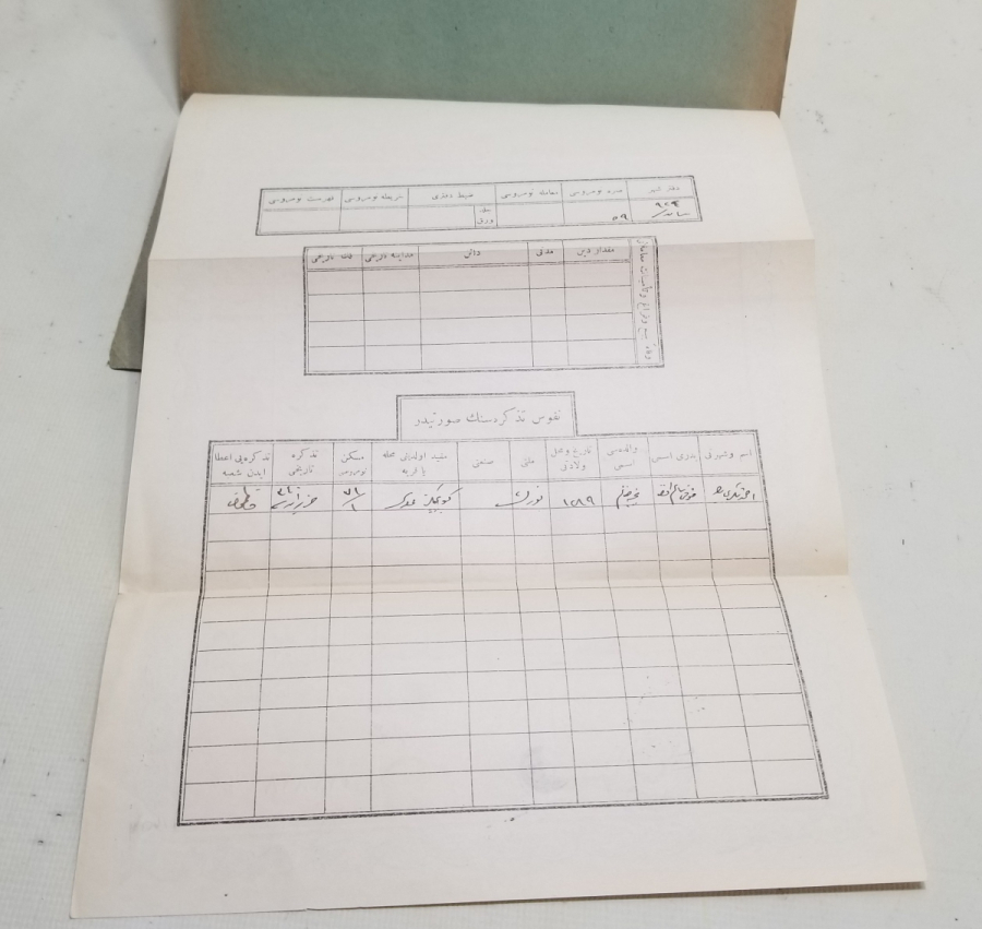 ORİJİNAL KABINDA OSMANLICA YAZILI CUMHURİYET BAŞLARI NADİR TAPU