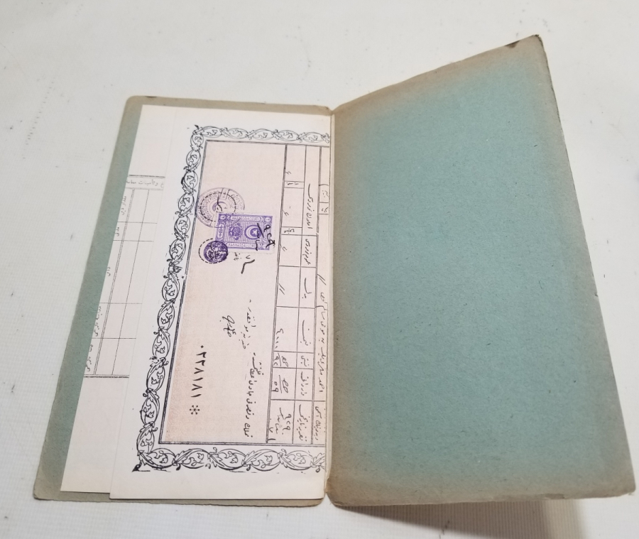 ORİJİNAL KABINDA OSMANLICA YAZILI CUMHURİYET BAŞLARI NADİR TAPU