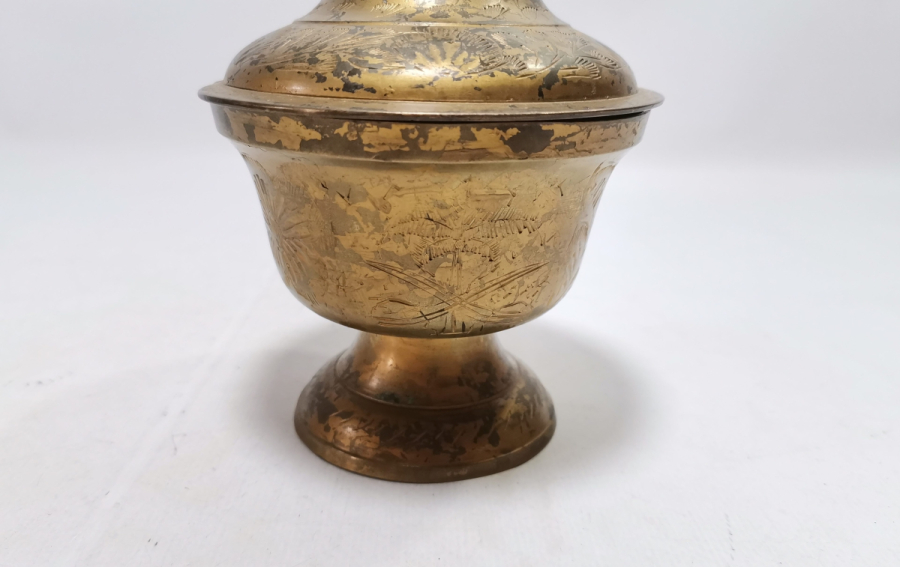 ÜZERİ KALEM İŞÇİLİKLİ HAC HATIRASI ANTİKA PİRİNÇ ŞEKERLİK