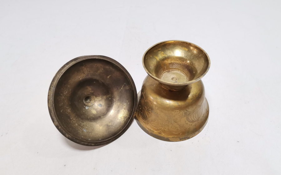 ÜZERİ KALEM İŞÇİLİKLİ HAC HATIRASI ANTİKA PİRİNÇ ŞEKERLİK