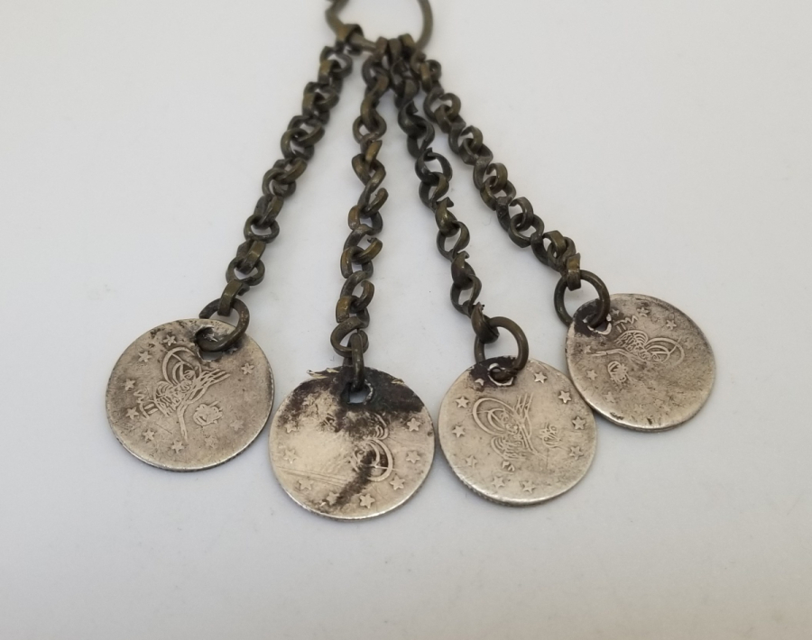 OSMANLI DÖNEMİ GÜMÜŞ PARALI FES SÜSÜ