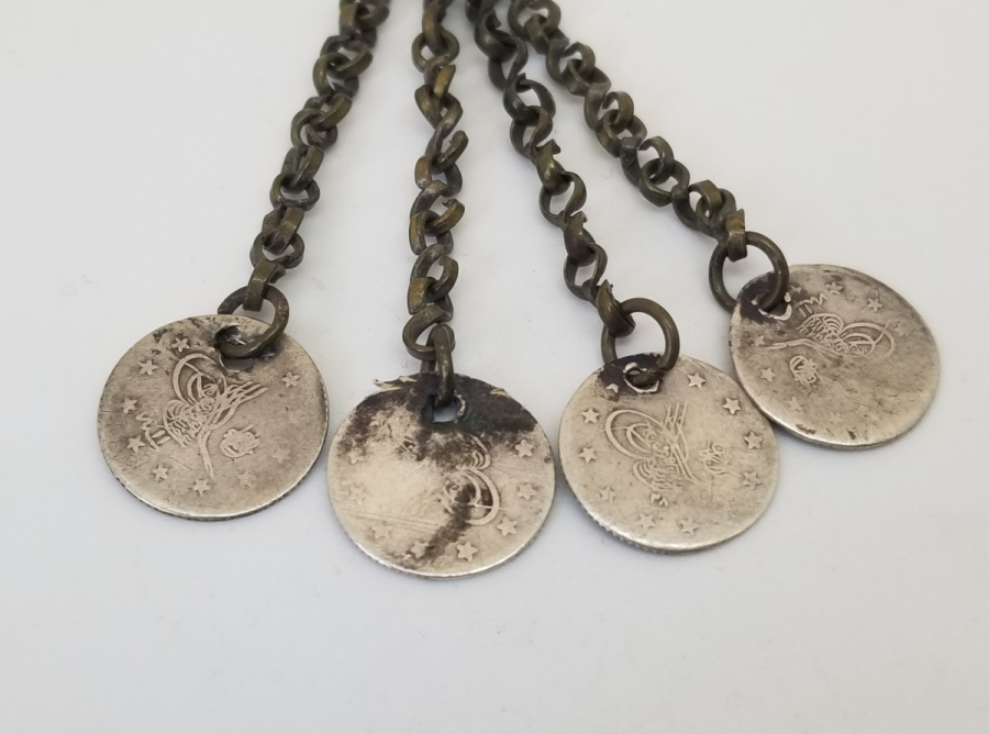 OSMANLI DÖNEMİ GÜMÜŞ PARALI FES SÜSÜ