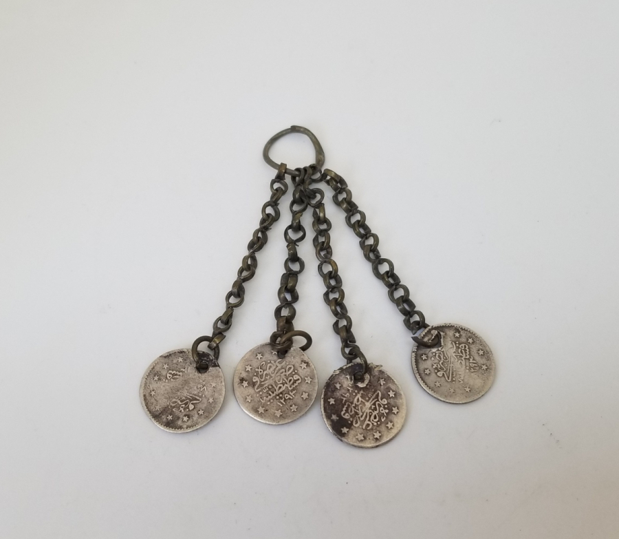 OSMANLI DÖNEMİ GÜMÜŞ PARALI FES SÜSÜ