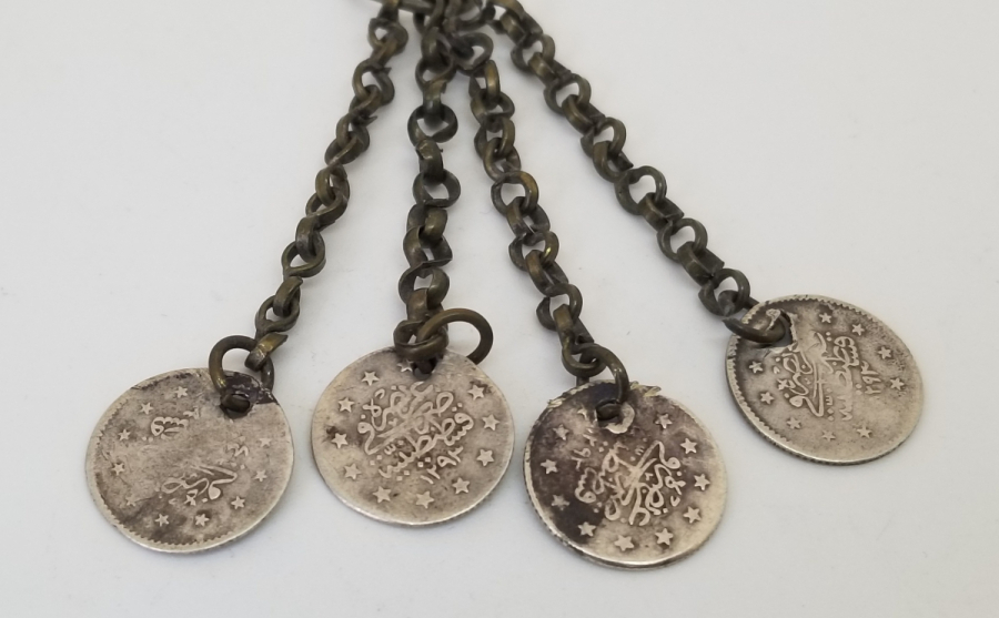 OSMANLI DÖNEMİ GÜMÜŞ PARALI FES SÜSÜ